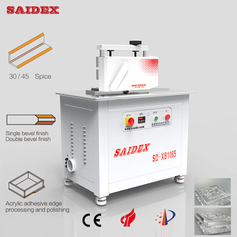 2.5kw 10A الكهربائية أكريليك آلة التقطيع الطول 1000mm 250kg صغيرة 45 درجة محاورة محاطة حافة آلة التلميع