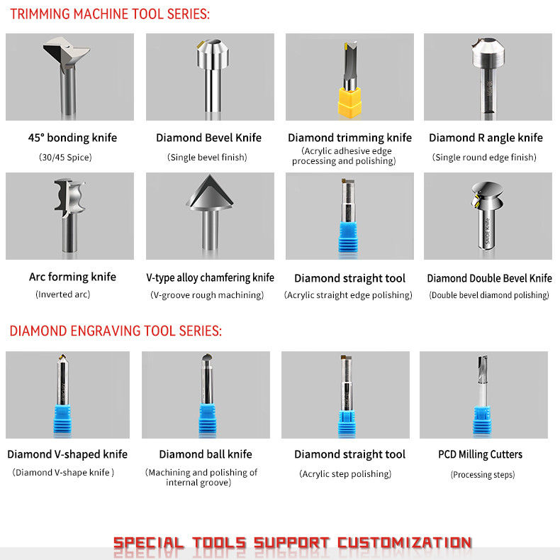 أدوات القطع العملية للصناعة الاكريليكية أداة تشامفر الالكترونية لقطع السرعة العالية الاكريليك